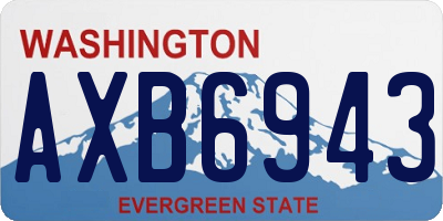 WA license plate AXB6943