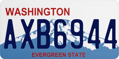 WA license plate AXB6944