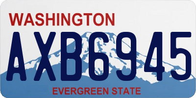 WA license plate AXB6945