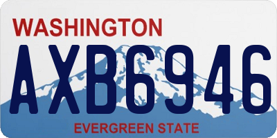 WA license plate AXB6946