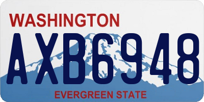 WA license plate AXB6948
