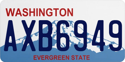 WA license plate AXB6949