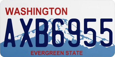 WA license plate AXB6955