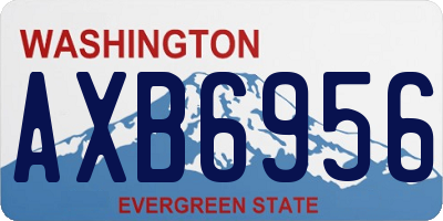 WA license plate AXB6956