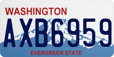 WA license plate AXB6959
