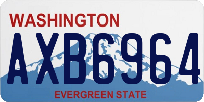WA license plate AXB6964