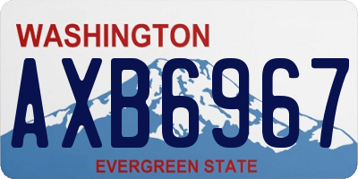 WA license plate AXB6967