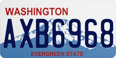 WA license plate AXB6968