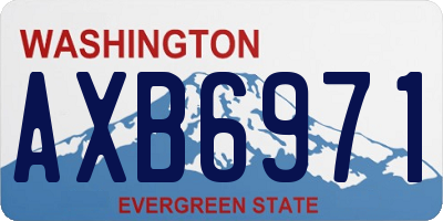 WA license plate AXB6971