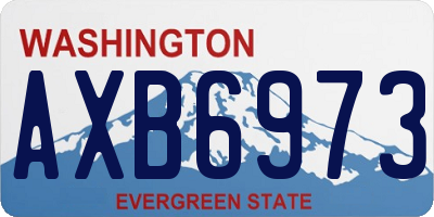 WA license plate AXB6973