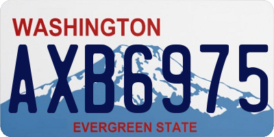 WA license plate AXB6975
