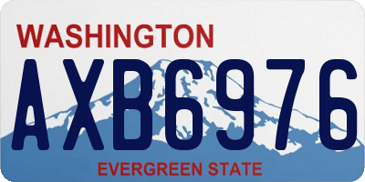 WA license plate AXB6976