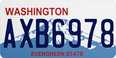 WA license plate AXB6978