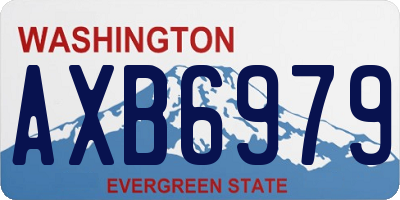 WA license plate AXB6979