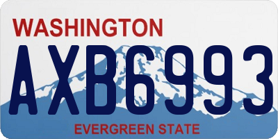 WA license plate AXB6993