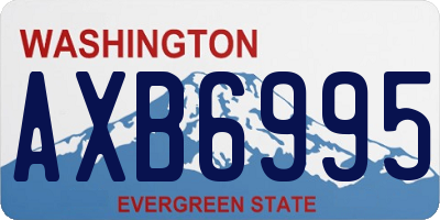 WA license plate AXB6995