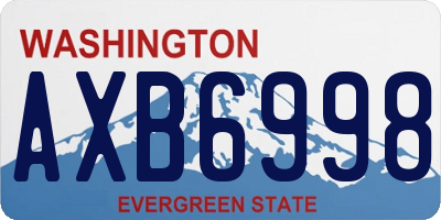 WA license plate AXB6998