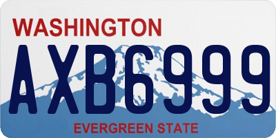 WA license plate AXB6999