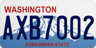 WA license plate AXB7002