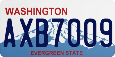 WA license plate AXB7009