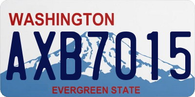 WA license plate AXB7015