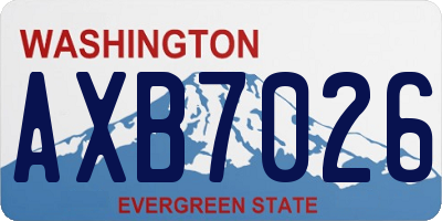 WA license plate AXB7026