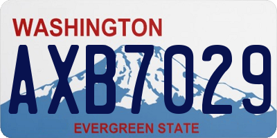 WA license plate AXB7029