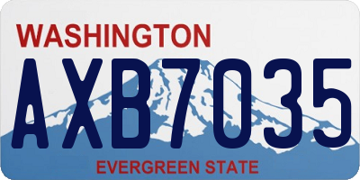 WA license plate AXB7035