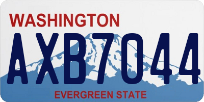 WA license plate AXB7044
