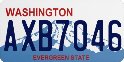 WA license plate AXB7046