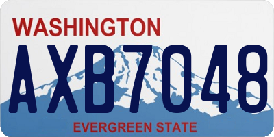 WA license plate AXB7048