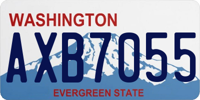 WA license plate AXB7055