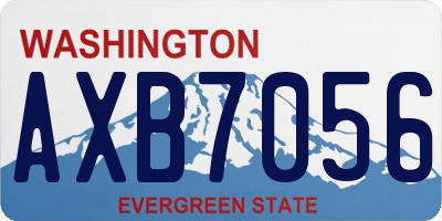 WA license plate AXB7056