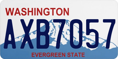WA license plate AXB7057