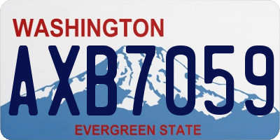 WA license plate AXB7059