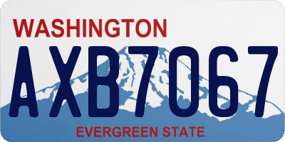 WA license plate AXB7067