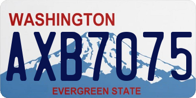 WA license plate AXB7075