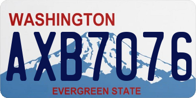 WA license plate AXB7076