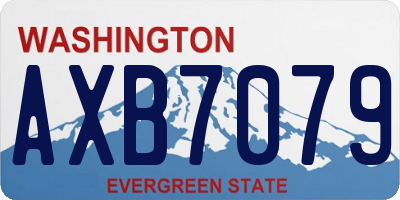 WA license plate AXB7079