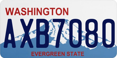 WA license plate AXB7080