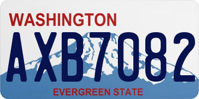 WA license plate AXB7082