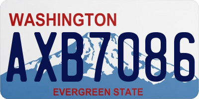 WA license plate AXB7086