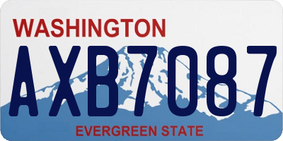 WA license plate AXB7087
