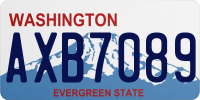WA license plate AXB7089
