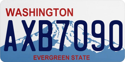 WA license plate AXB7090