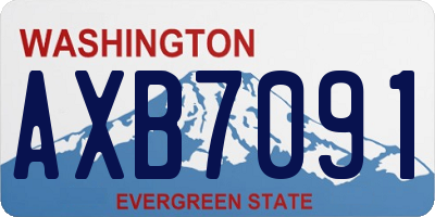 WA license plate AXB7091