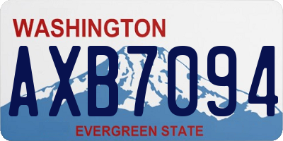 WA license plate AXB7094