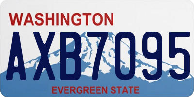 WA license plate AXB7095