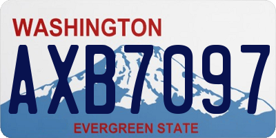 WA license plate AXB7097