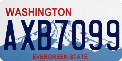 WA license plate AXB7099